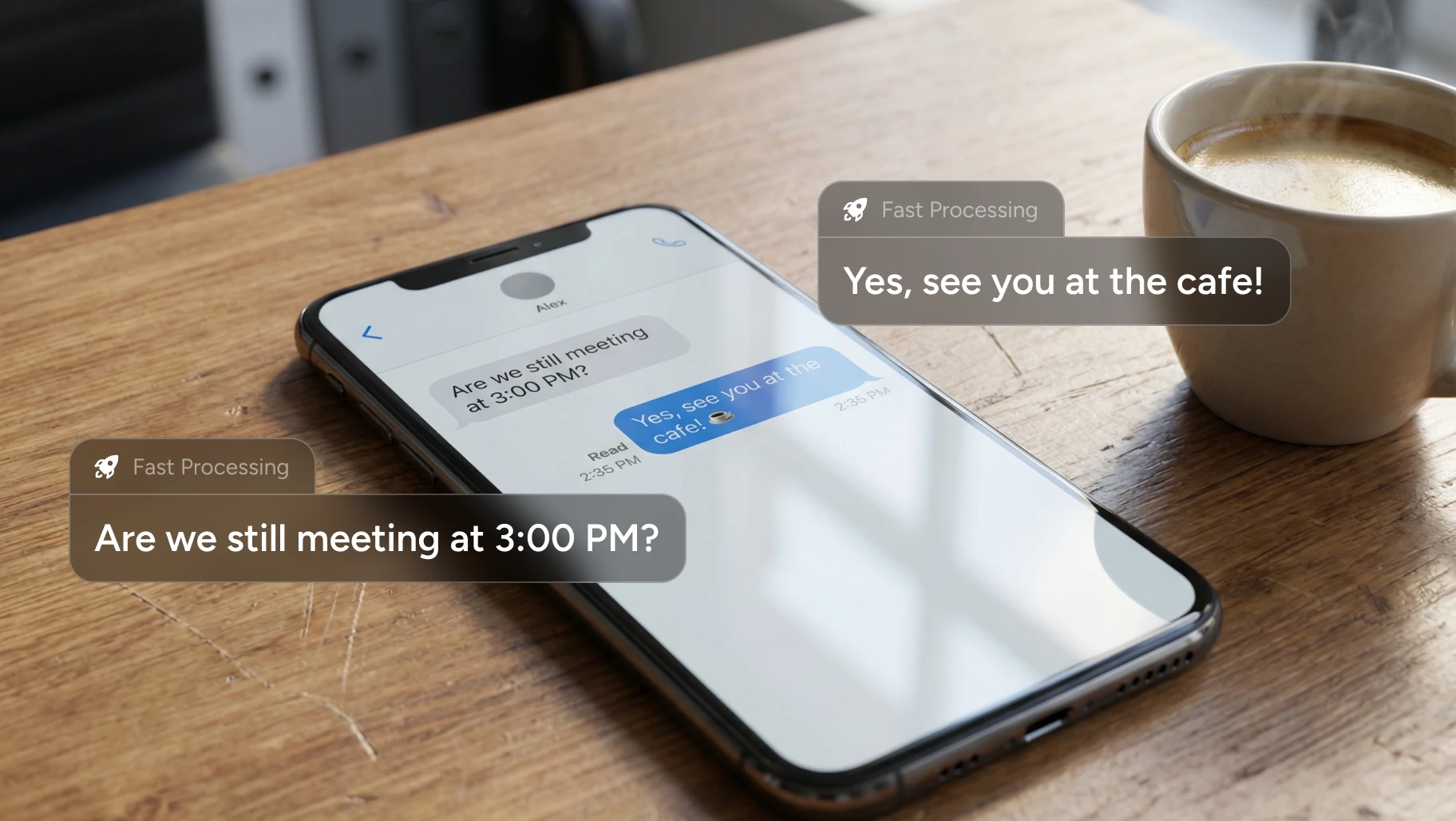 effect of extracting text from a screenshot of imessage